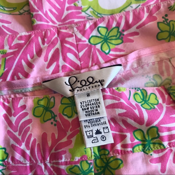 Lily Pulitzer Printed Monkey Palm Floral Pants - 4 - Picture 6 of 8